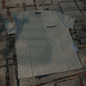 Essentials Light Gray Short-Sleeve Logo Tee